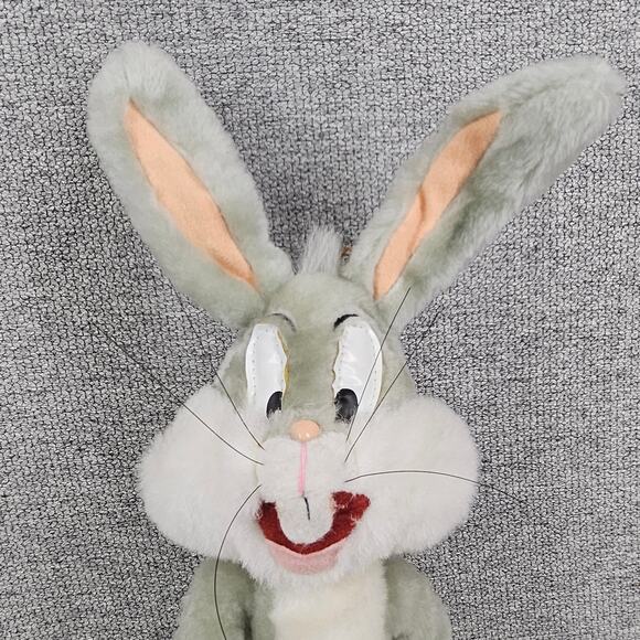 LOONEY TUNES BUGS BUNNY PLUSH – ACE NOVELTY – 1995 VINTAGE – GRAY/WHITE – 14" - Picture 4 of 9